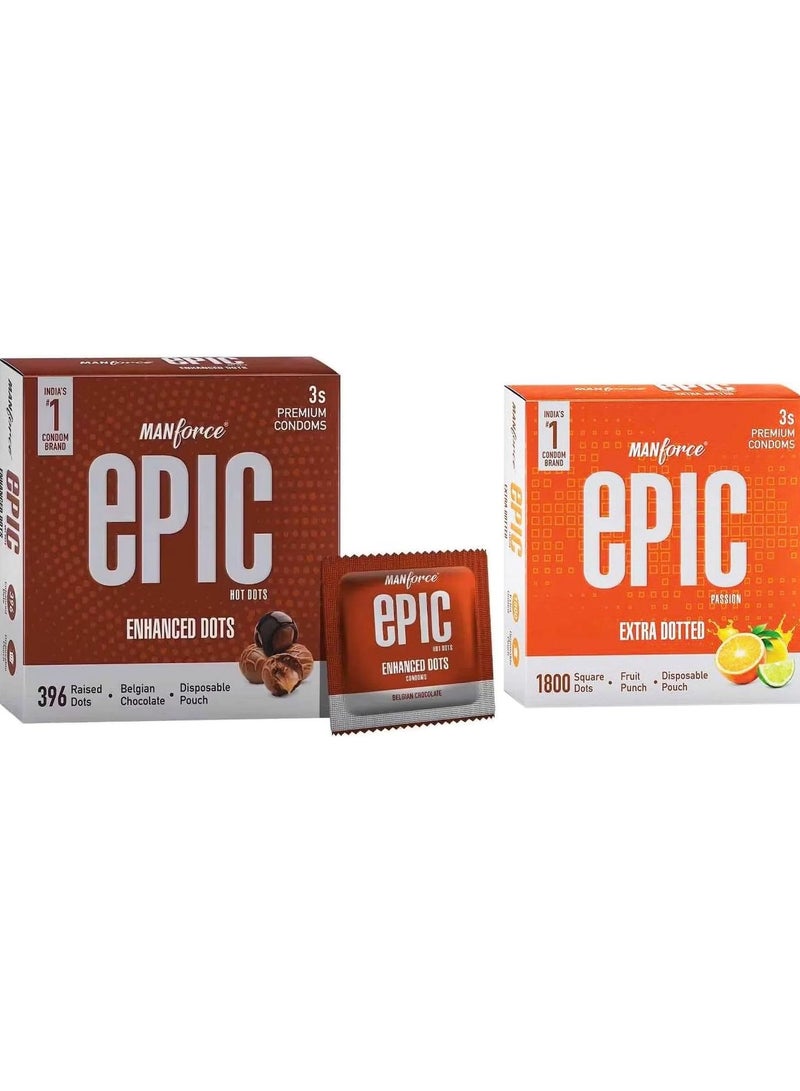 Manforce واقيات ذكريّة  – عبوة الاستكشاف بنكهة فاكهة العاطفة والشوكولاتة البلجيكية، منقّطة – تحفيز إضافي - Image 1